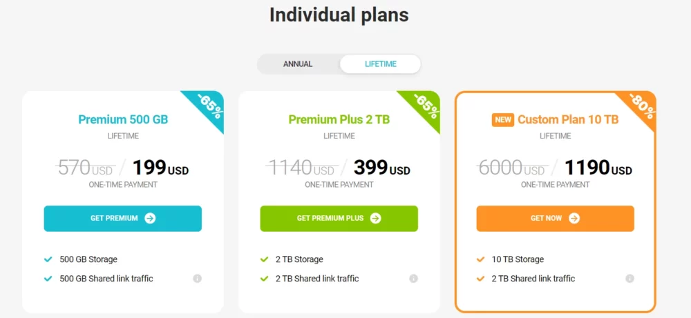 pcloud individual pricing