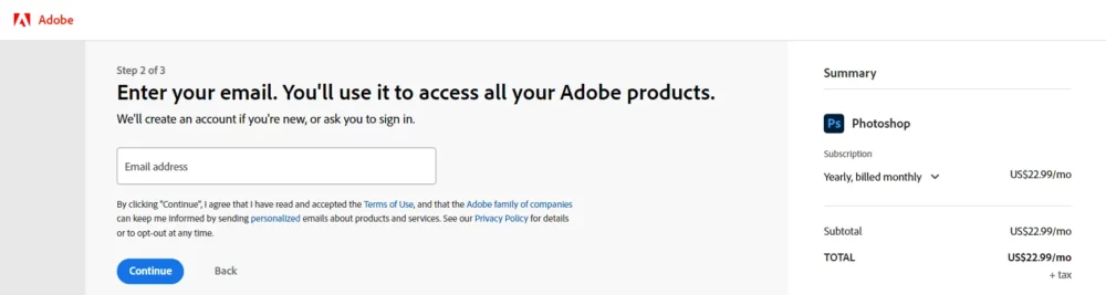 Adobe email address coupon code