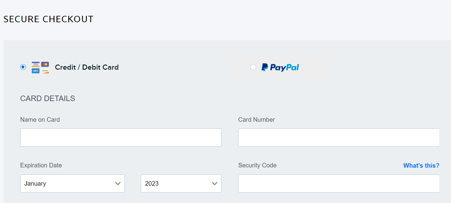 Dreamhost checkout