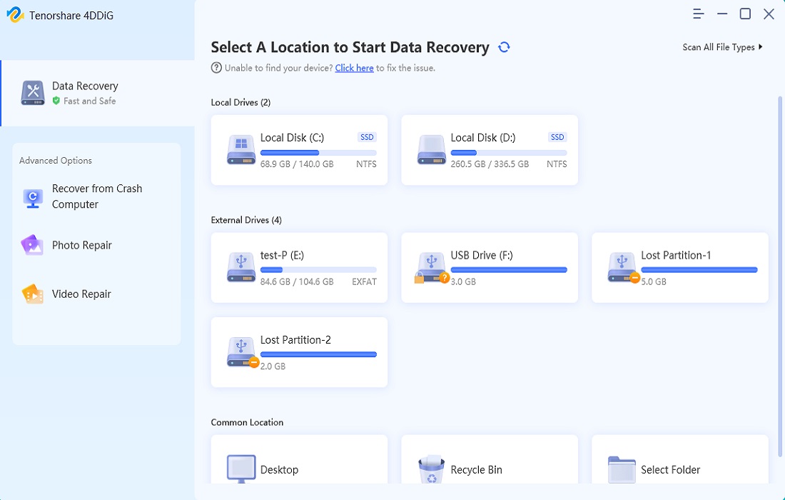 Tenorshare Ultdatra recovery software