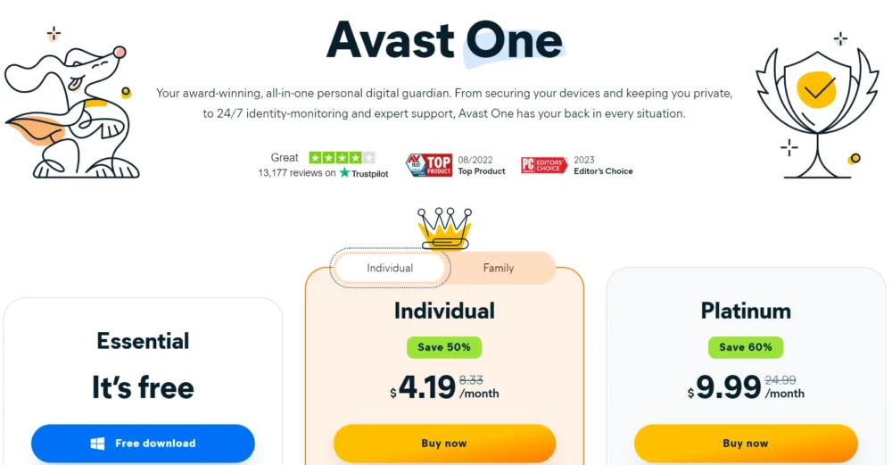 avast one pricing