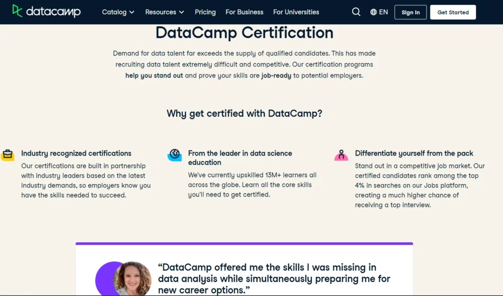 datacamp certification