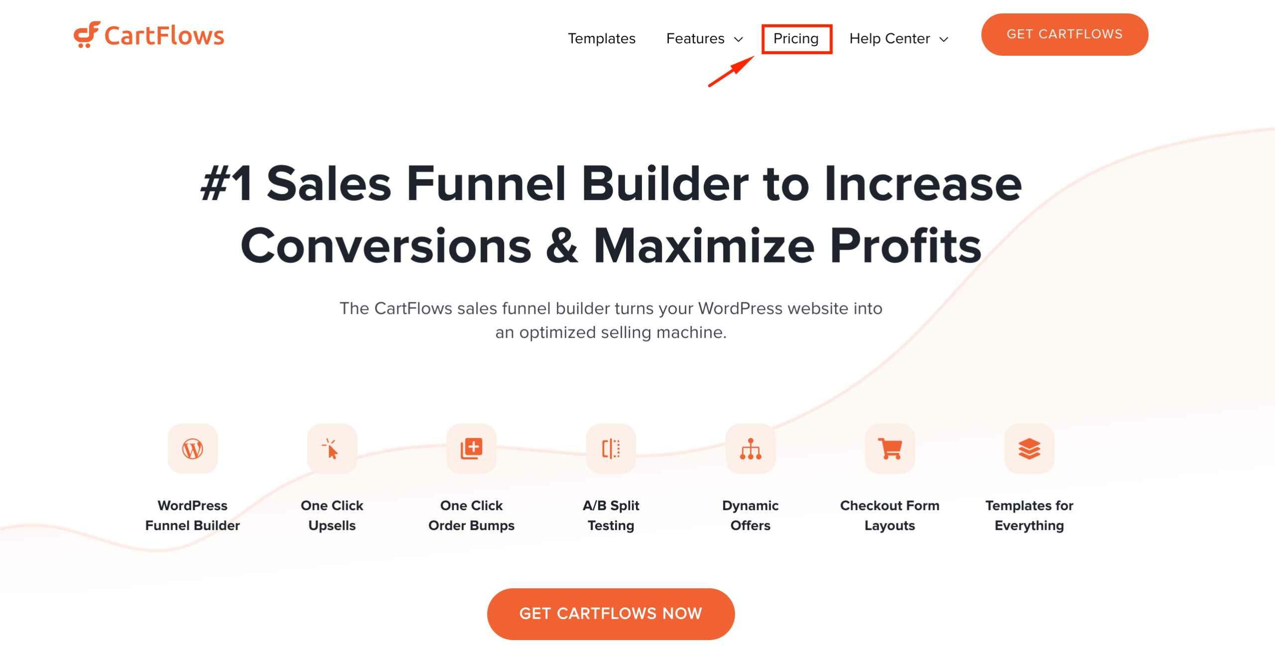 Click On Pricing Of CartFlows