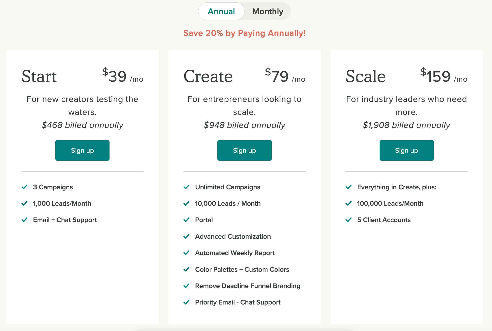 Deadline Funnel Pricing