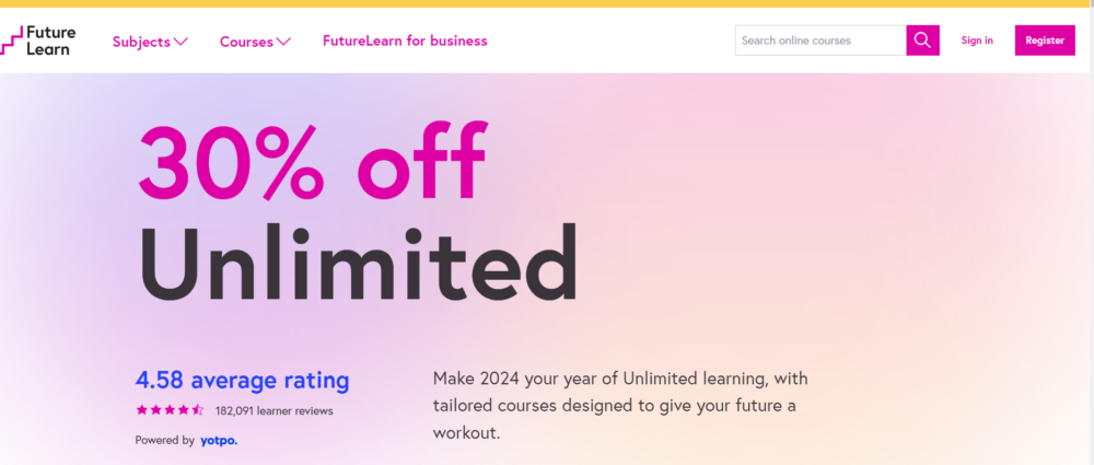 Futurelearn homepage