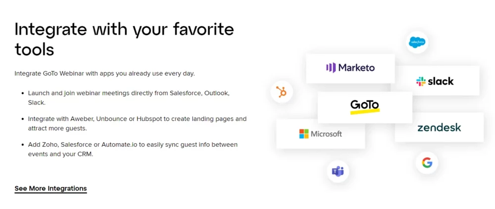 Gotowebinar Integrations