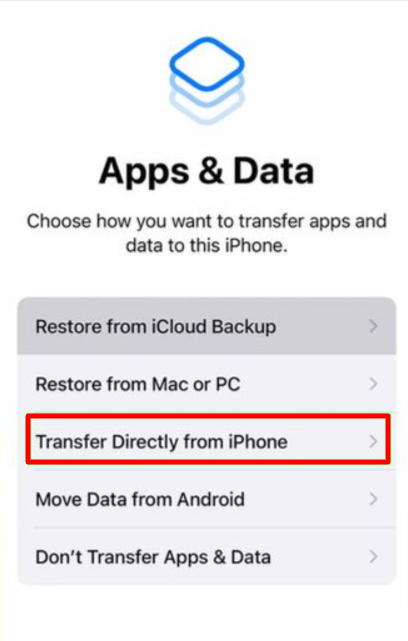 Transfer directly from iPhone