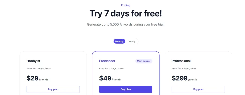 Typli.ai pricing