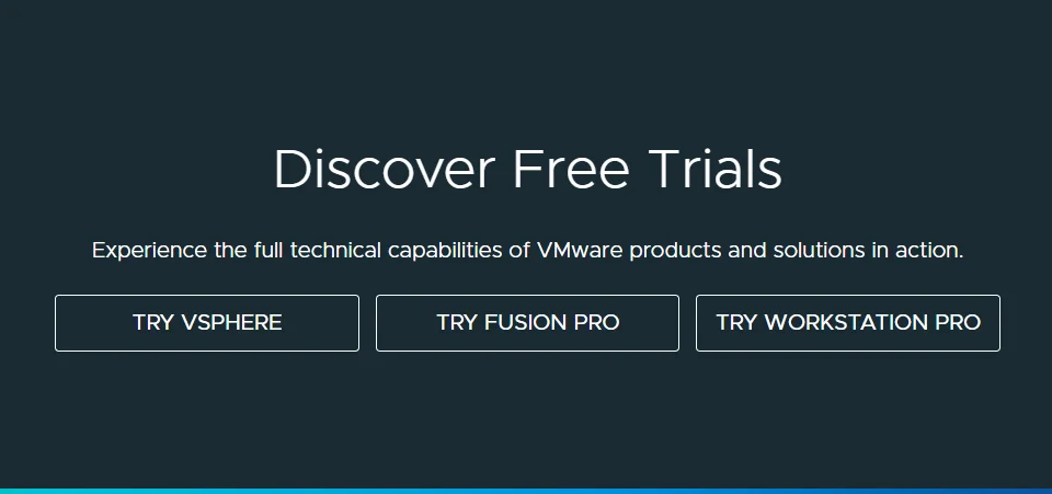 Vmware free trials