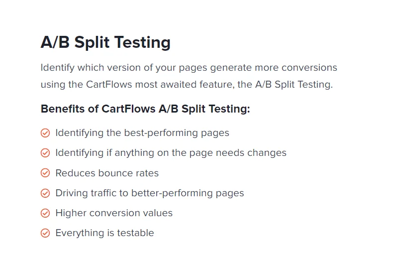 cartflows split testing