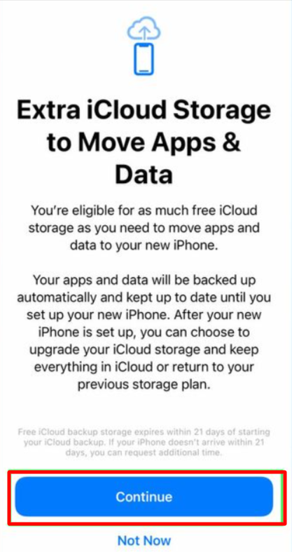 iPhone screenshot cloud storage- transfer data from iphone to iphone