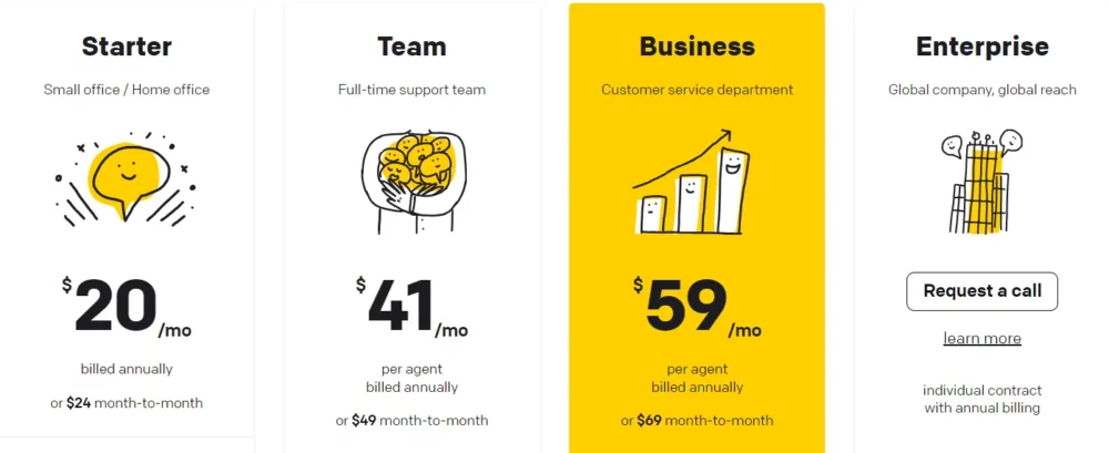 livechat pricing plans