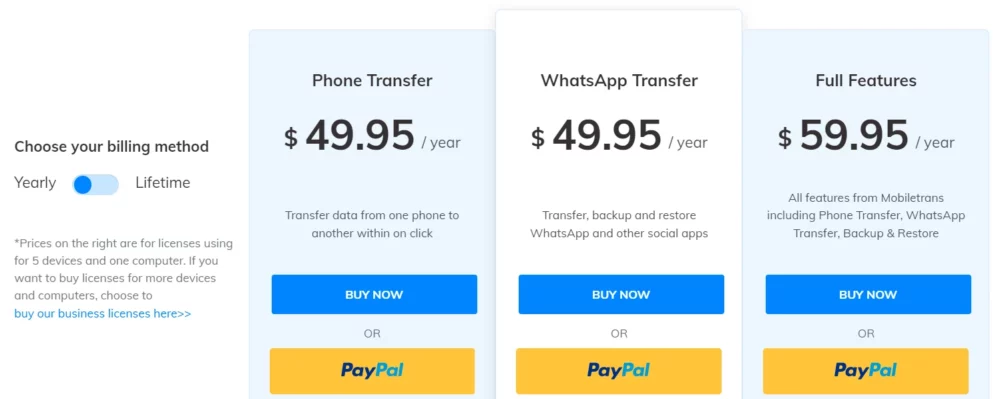 mobile trans mac pricing