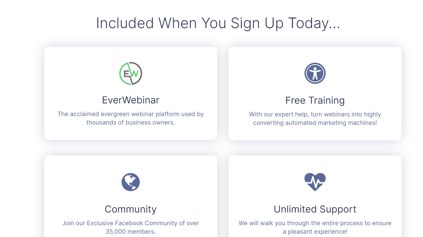 Everwebinar plan offers