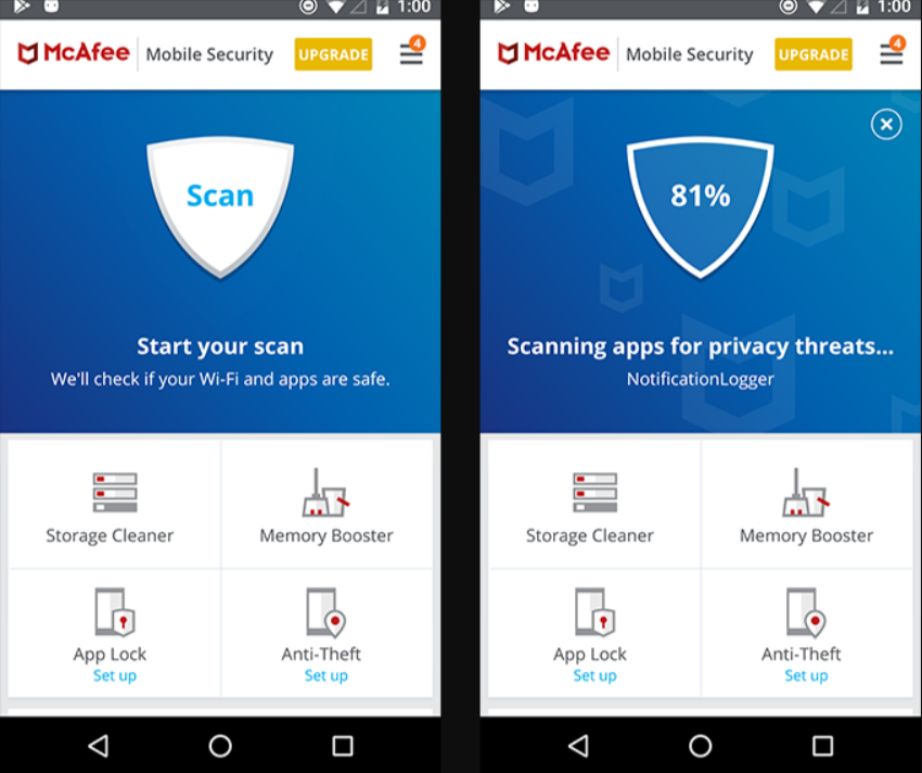 McAfee mobile app