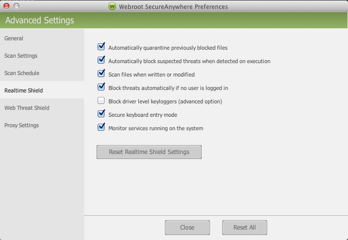webroot reak-time protection