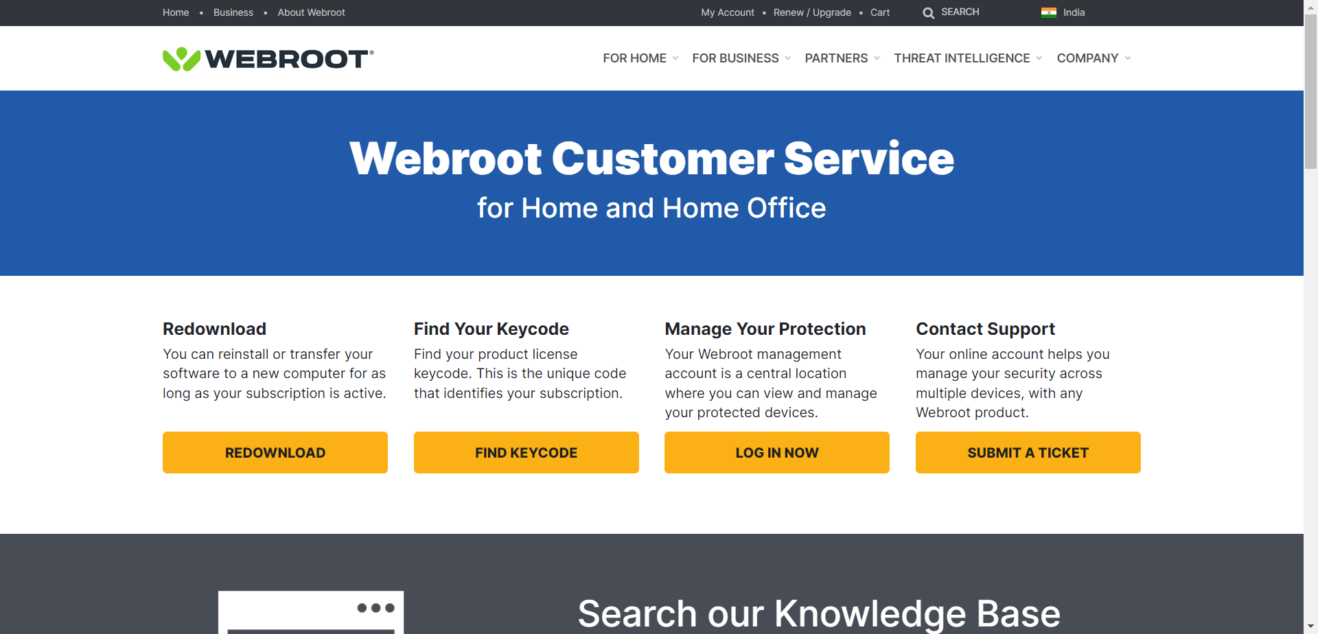 Webroot mobile app interface