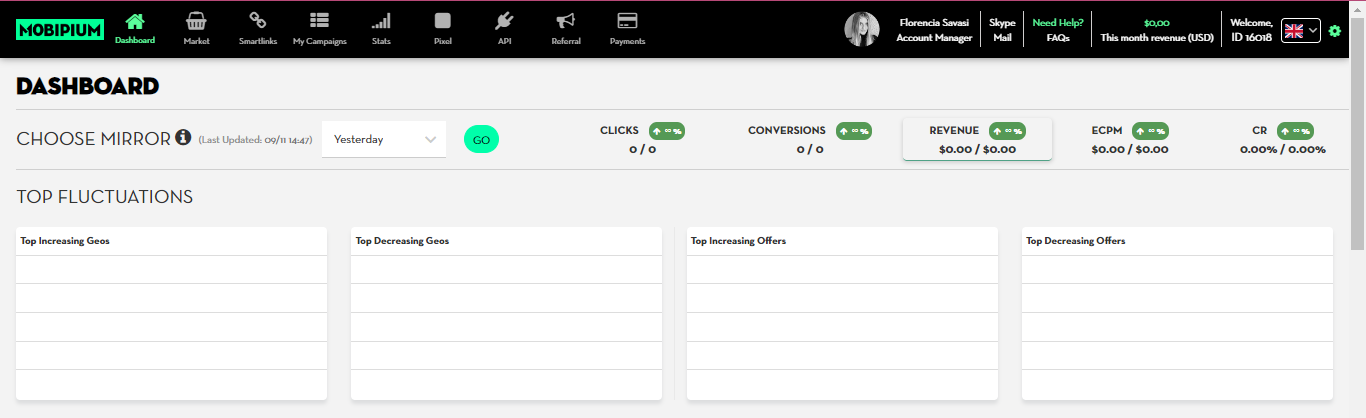 MOBIPIUM’s Dashboard