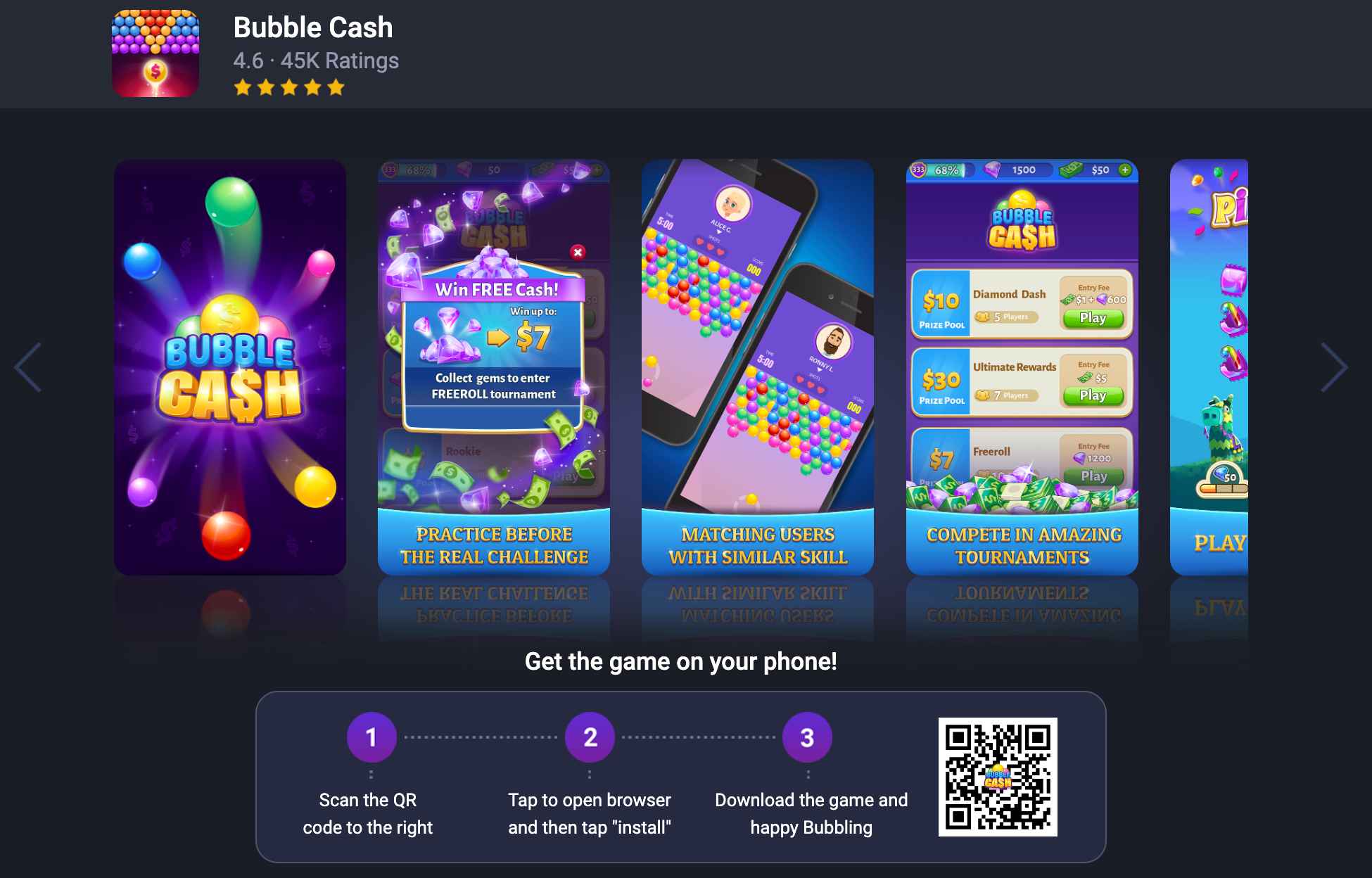 Bubble Cash- Best Android Games That Pay Real Money