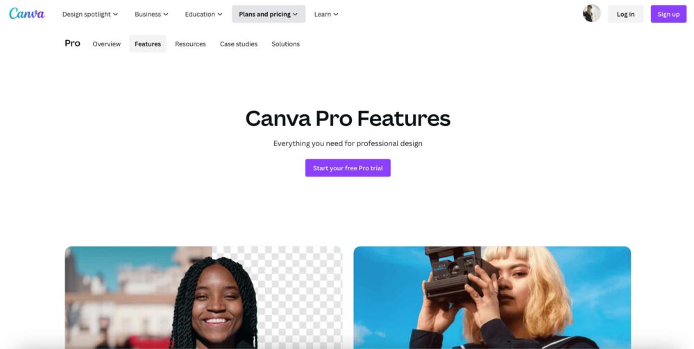 Features of Canva Pro