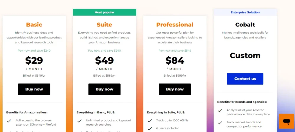 junglescout pricing