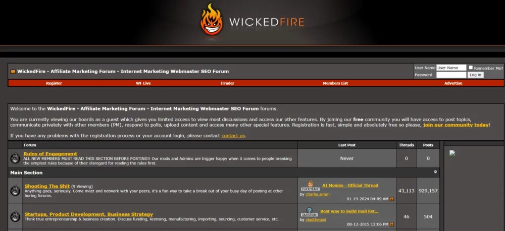 wicked fire affiliate marketing forum