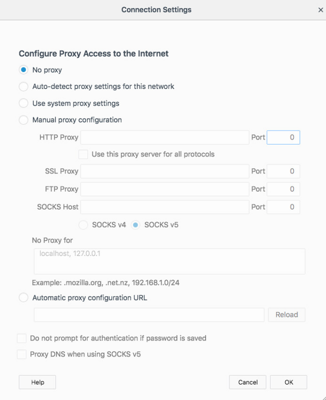 Connection Settings