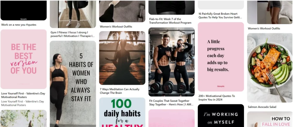 pinterest fitness boards