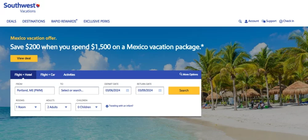 southwest vacations