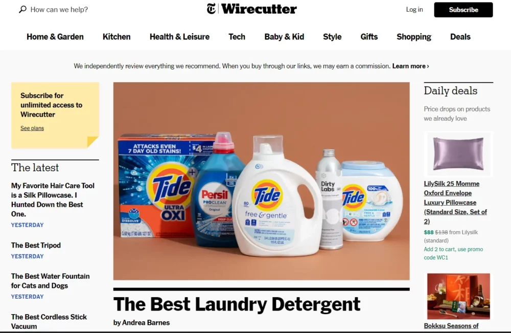  Affiliate marketing examples wirecutter 