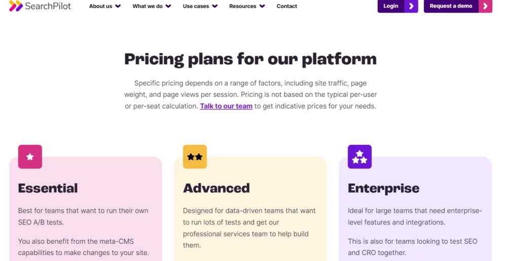 Searchpilot pricing