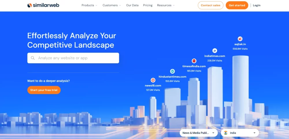 SimilarWeb Homepage