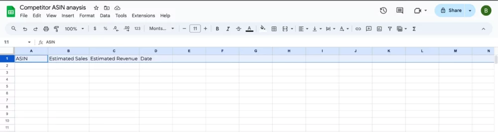 google spreadsheet