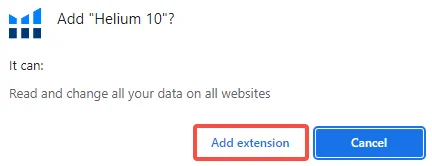 helium 10 Add extension