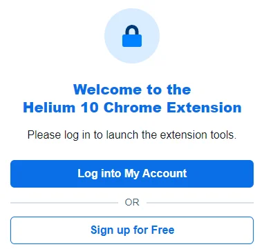 helium 10 extension log in