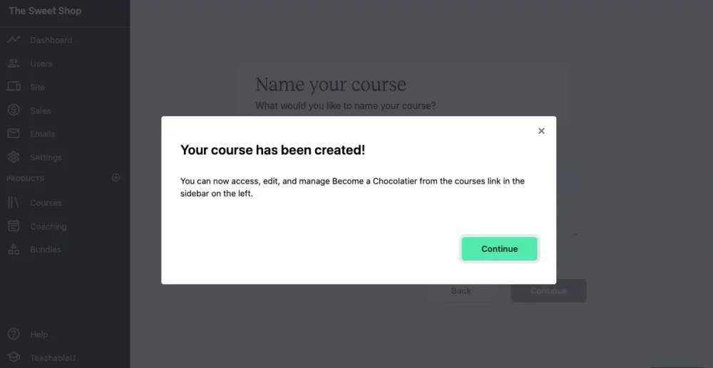 Created Course