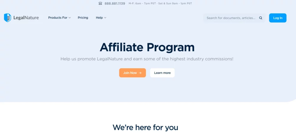 legalnature Affiliate program