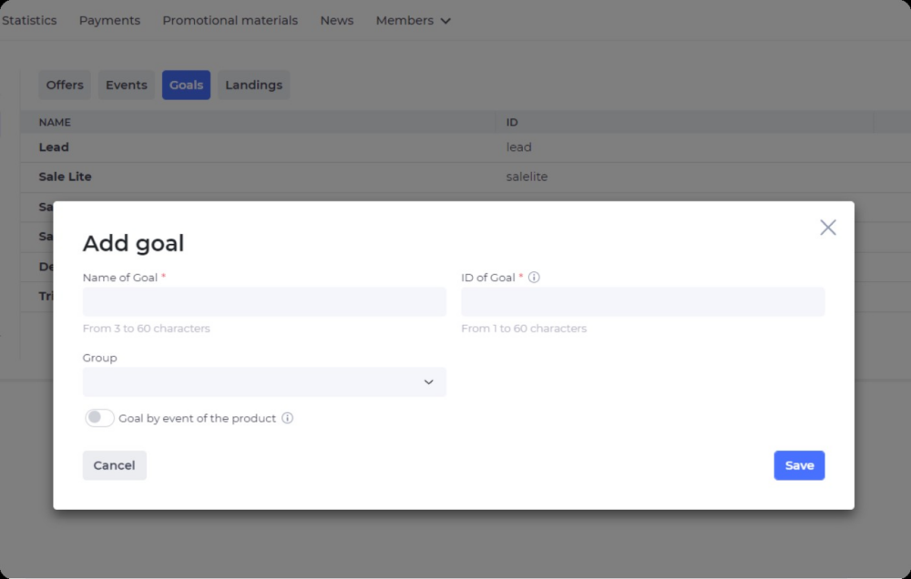 Setting Up Conditions and Adding Goals in Alanbase