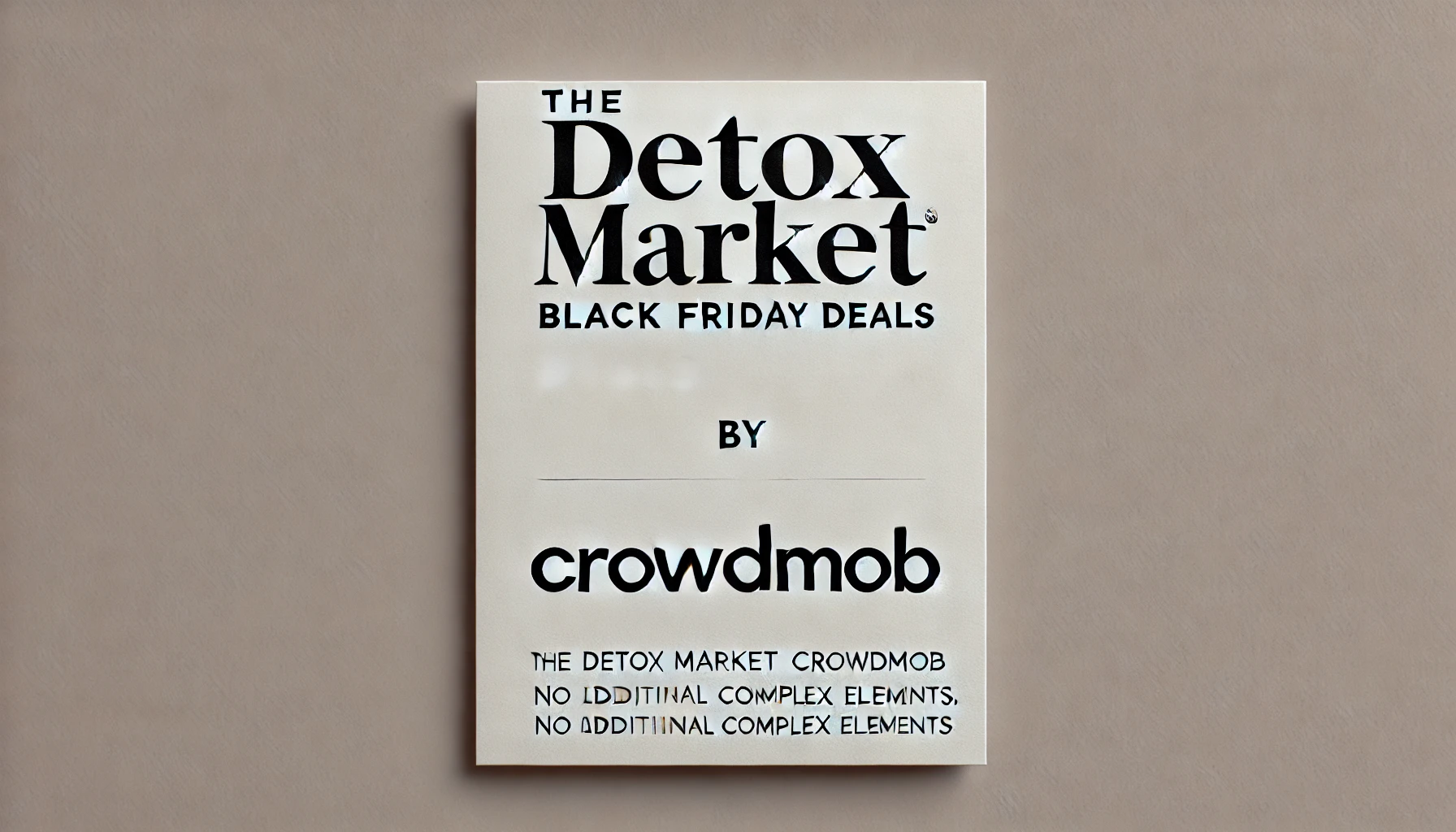 The Detox Market Black Friday Deals