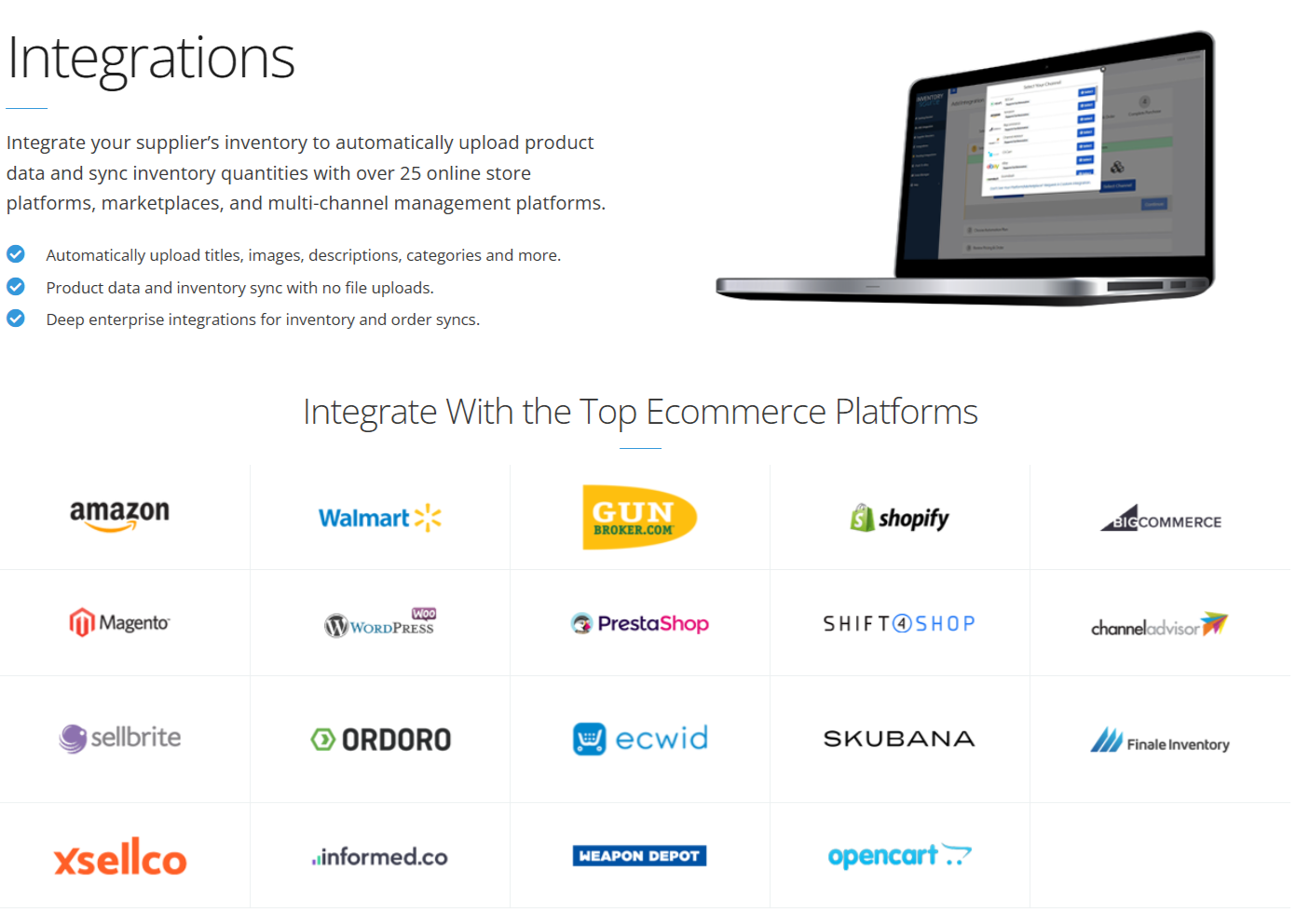 inventory source integrations