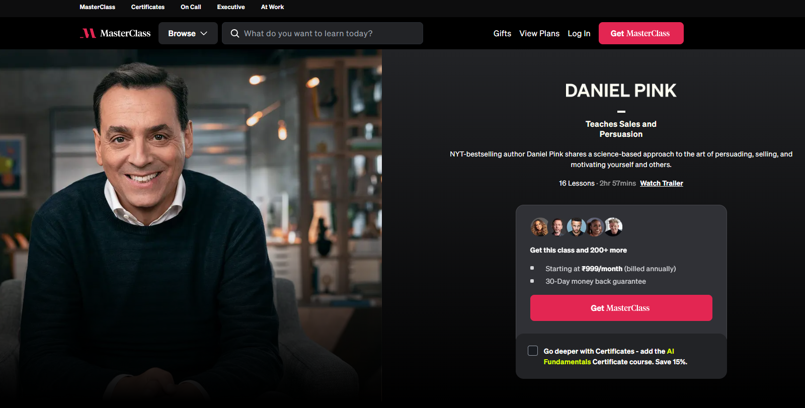 Daniel Pink Teaches Sales and Persuasion